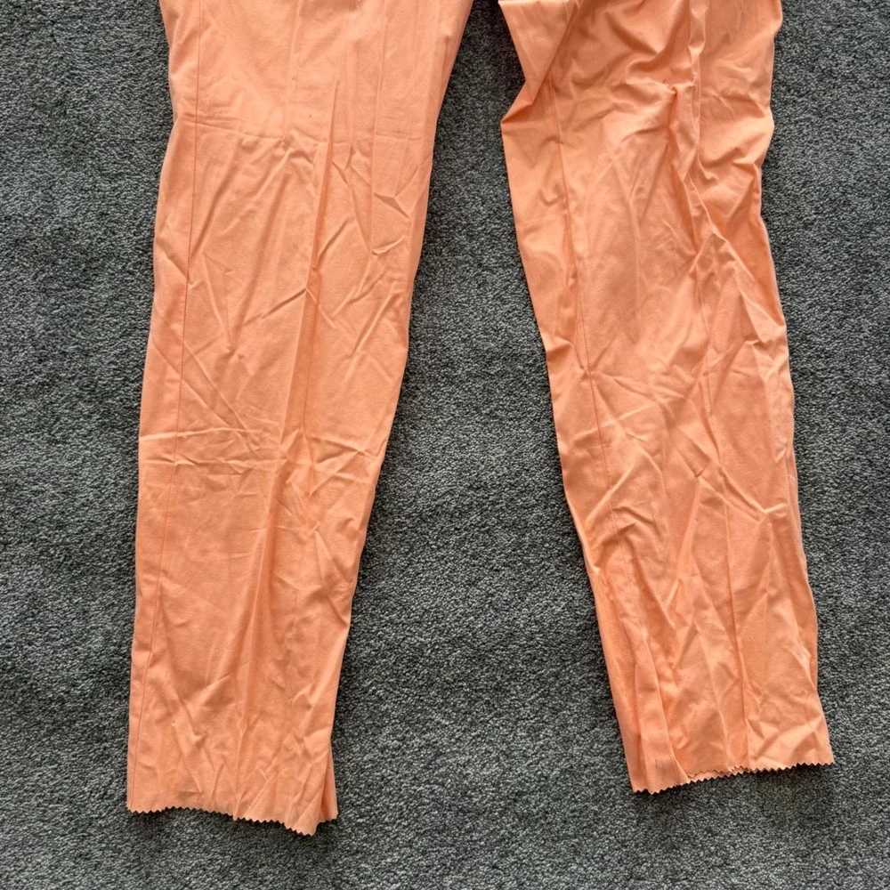 Bills Khakis M2 Model 2 Plain Front Standard Fit Poplin Pants Coral Orange 44